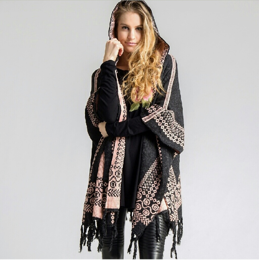 Aztec Sweater Pancho